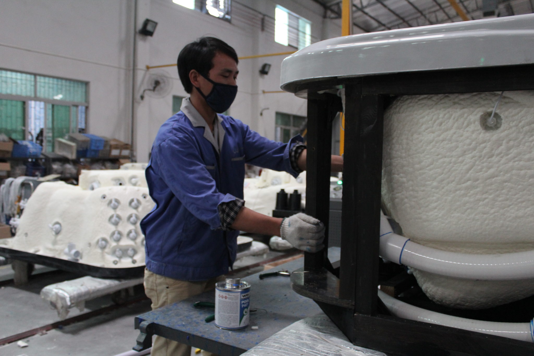 manufacturing the hot tub