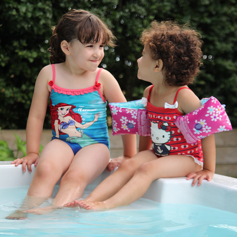 kids playing in the pool