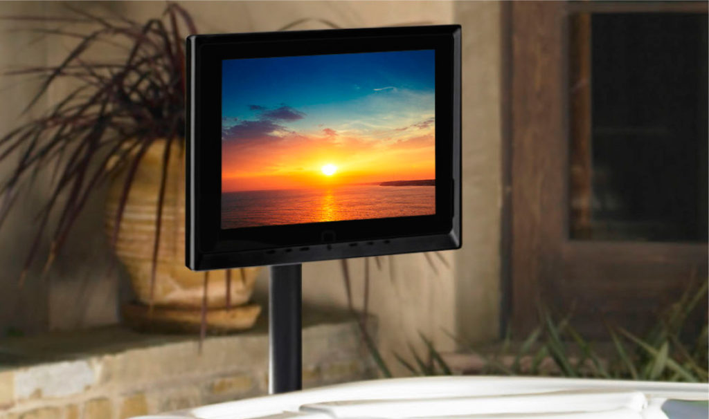 tv monitor hot tub accessory